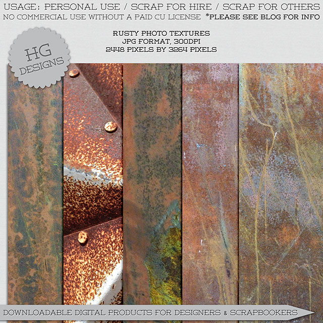 freebie: rusty photo textures – HG Designs